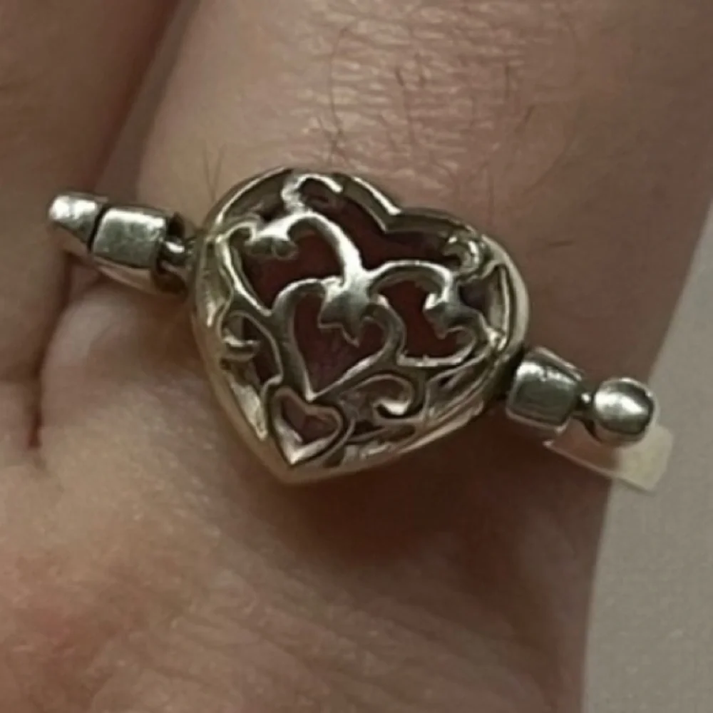 Sterling silver reversible ring. 2 in 1. Heart. - Picture 2 of 9